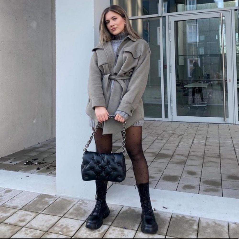 Zara low heeled lug sole leather boots - Picture 5 of 16